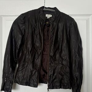 LOFT Black Bomber Jacket